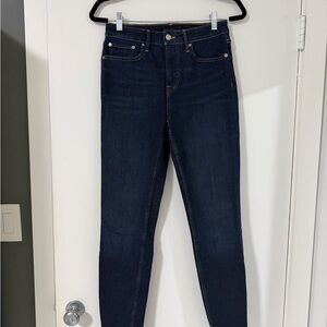 Slim High-Rise Skinny Jeans in Dark Indigo